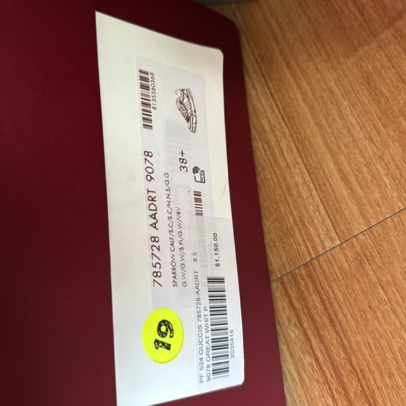 Size 38.5 8.5 US Gucci Re-Web Sneakers White Pink Leather - Picture 4 of 6